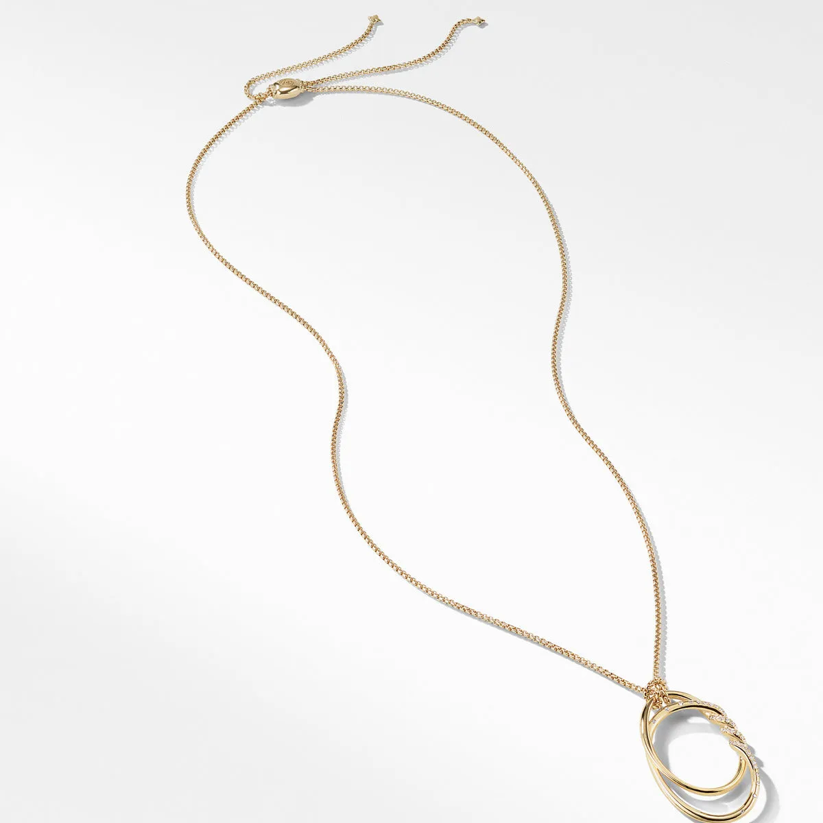 Continuance Pendant Necklace with Diamonds in 18K Gold