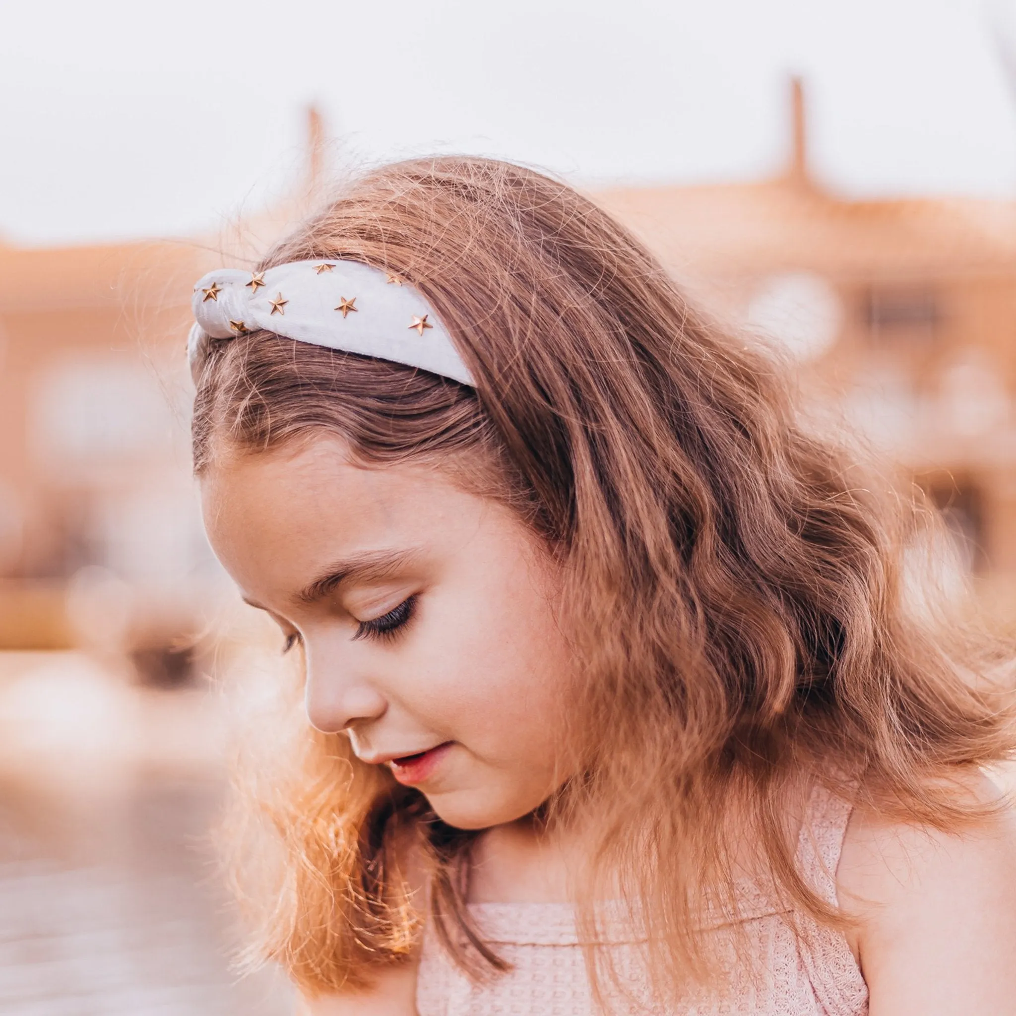 Crushed Velvet Knot Studded Star Headband