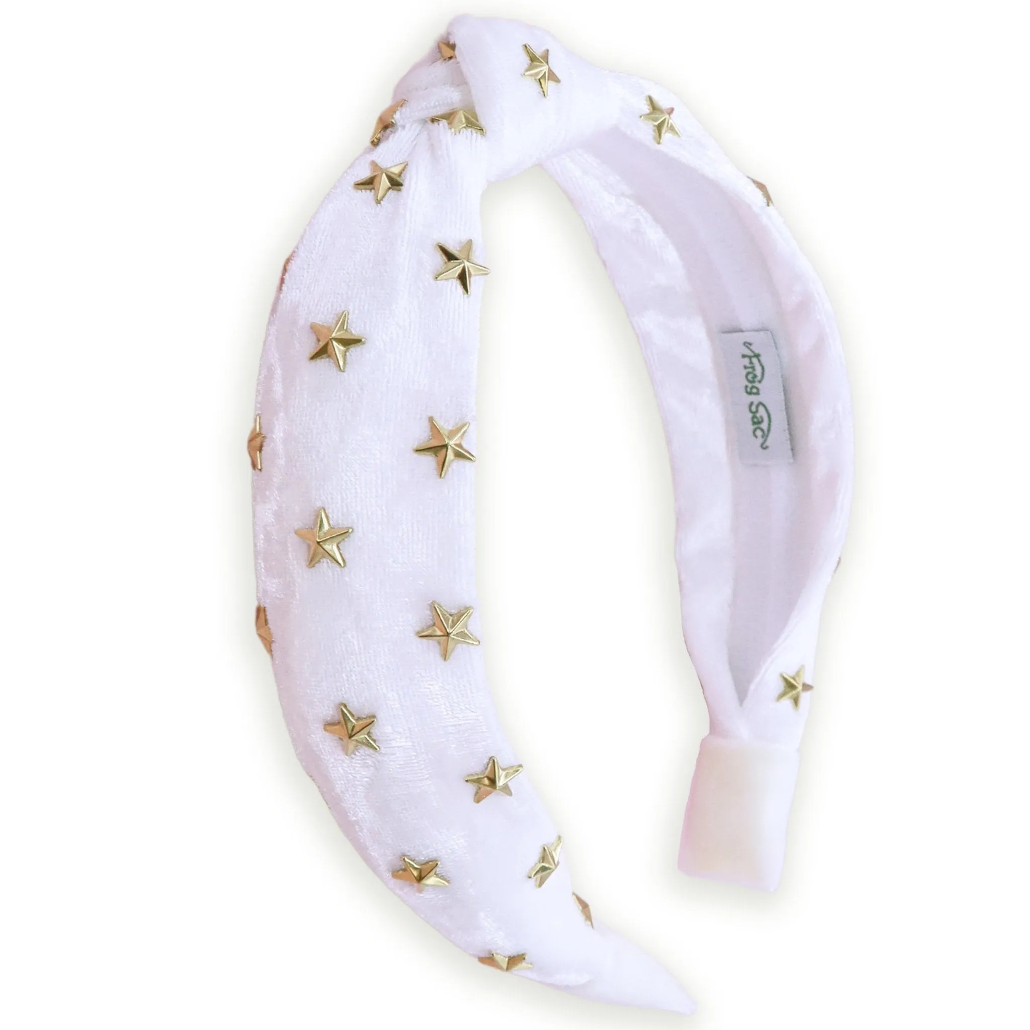 Crushed Velvet Knot Studded Star Headband