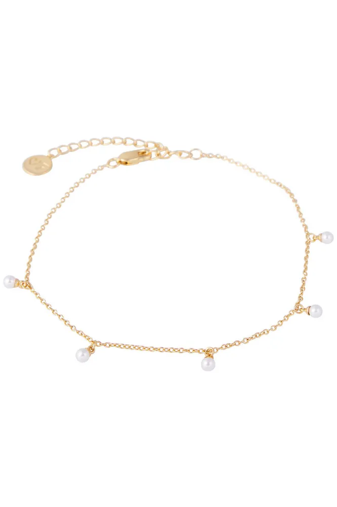 Crystal Pearl POM Anklet