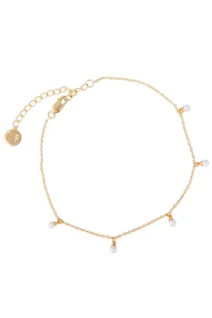 Crystal Pearl POM Anklet