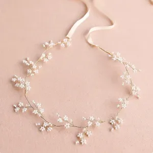 Dainty Pearl Flower Headband