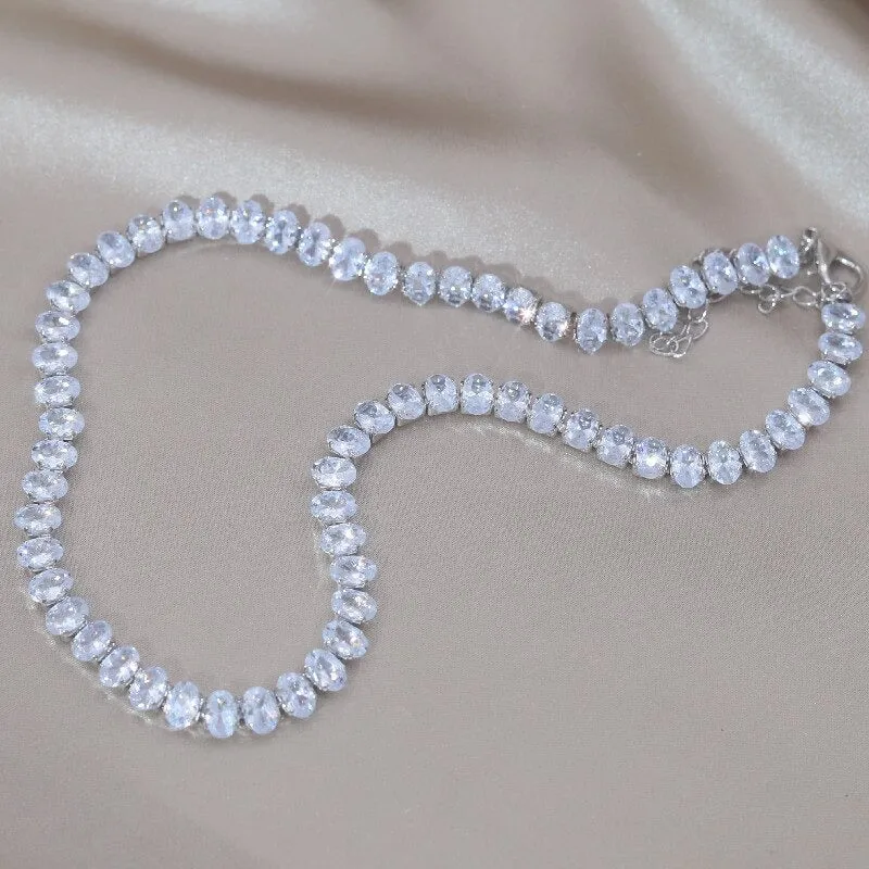 Dazzling Iced Out Zircon Embellished Choker Necklaces