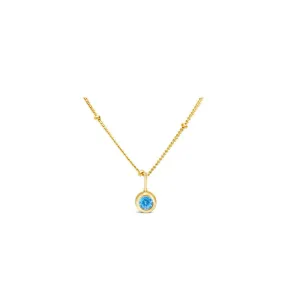 December Birthstone Necklace - Gold