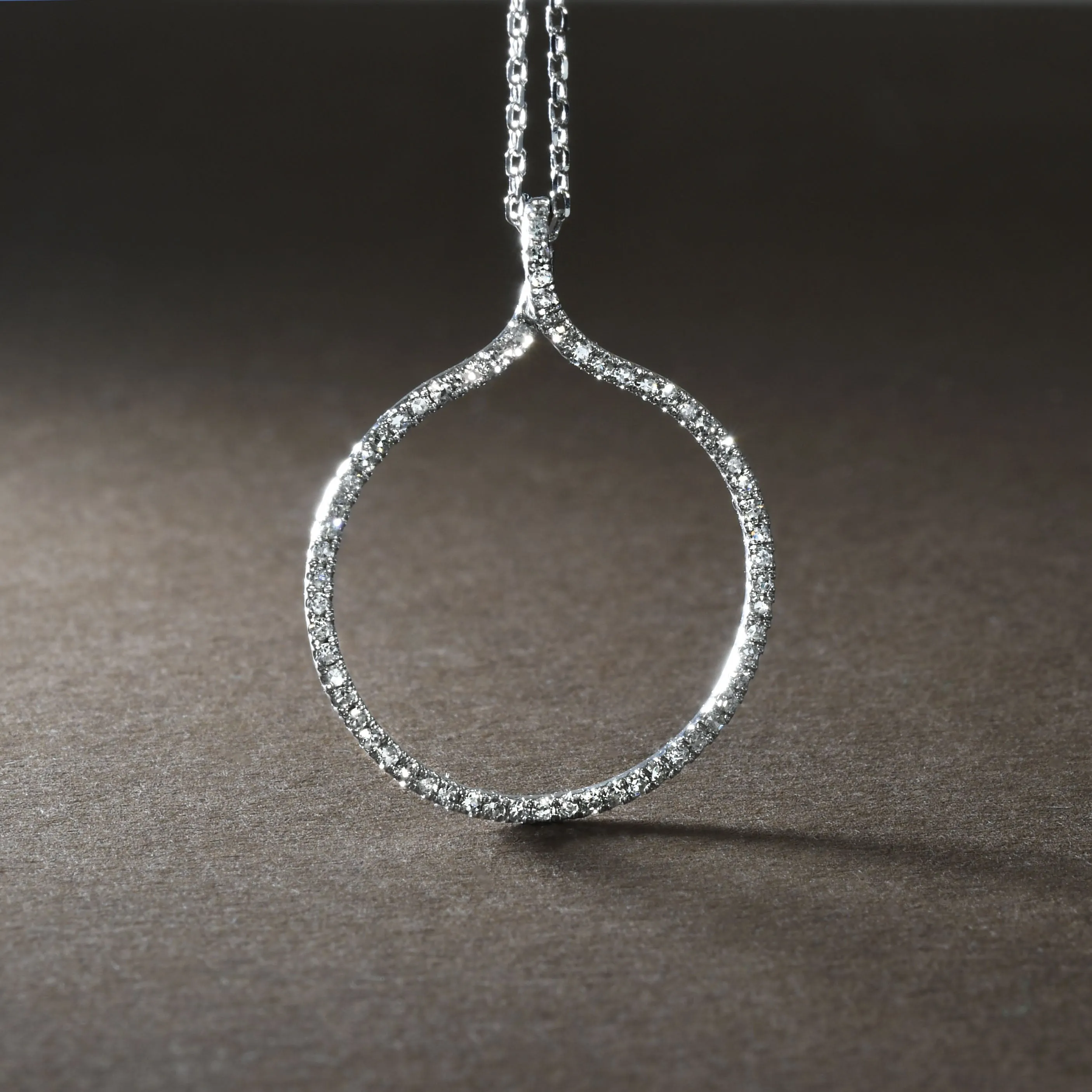 Delicate Diamond Circle Pendant