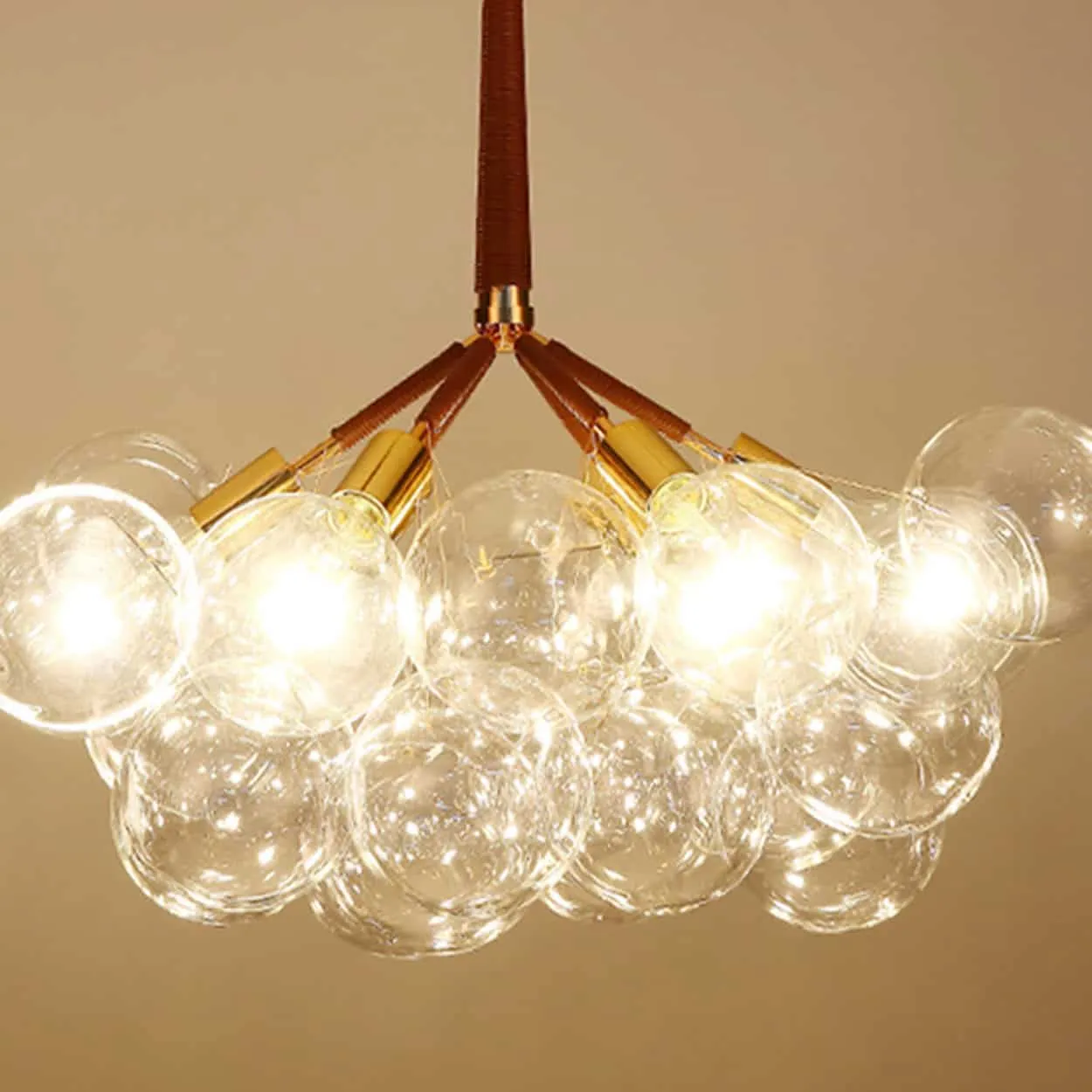 Doorana Modern Glass Balls Bubble Chandelier Lamp