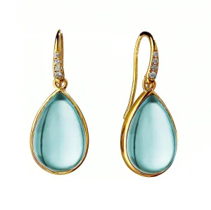 Drop Cabochon Earrings