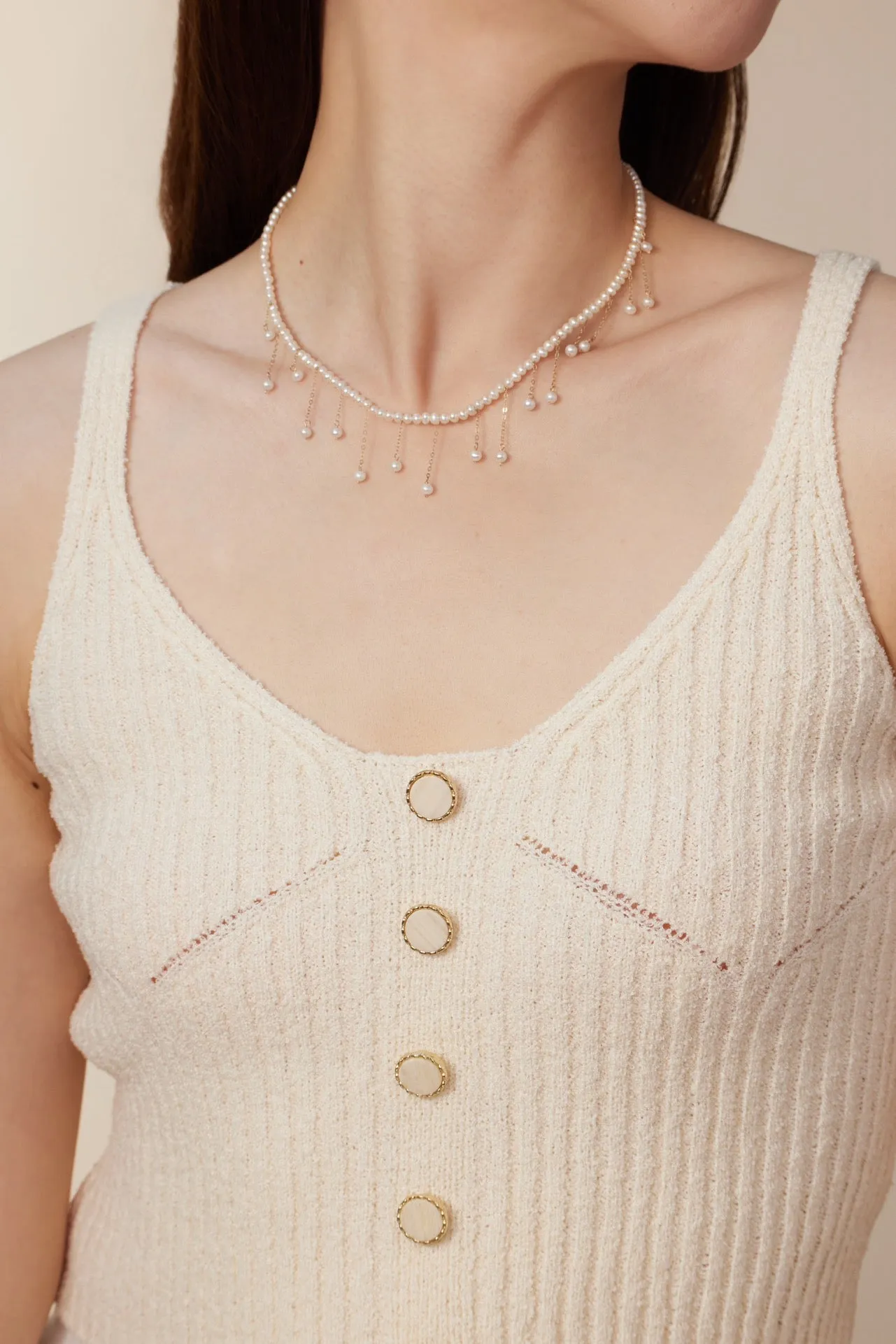 Embellished Series Half Circle Raindrop Choker Necklace