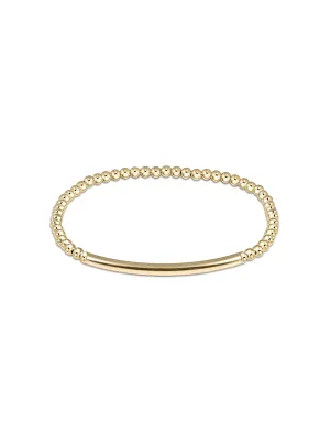 enewton Classic Bliss Bar Smooth Gold Bead Bracelet: 3mm