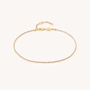 Essential Rope Chain Anklet in Gold