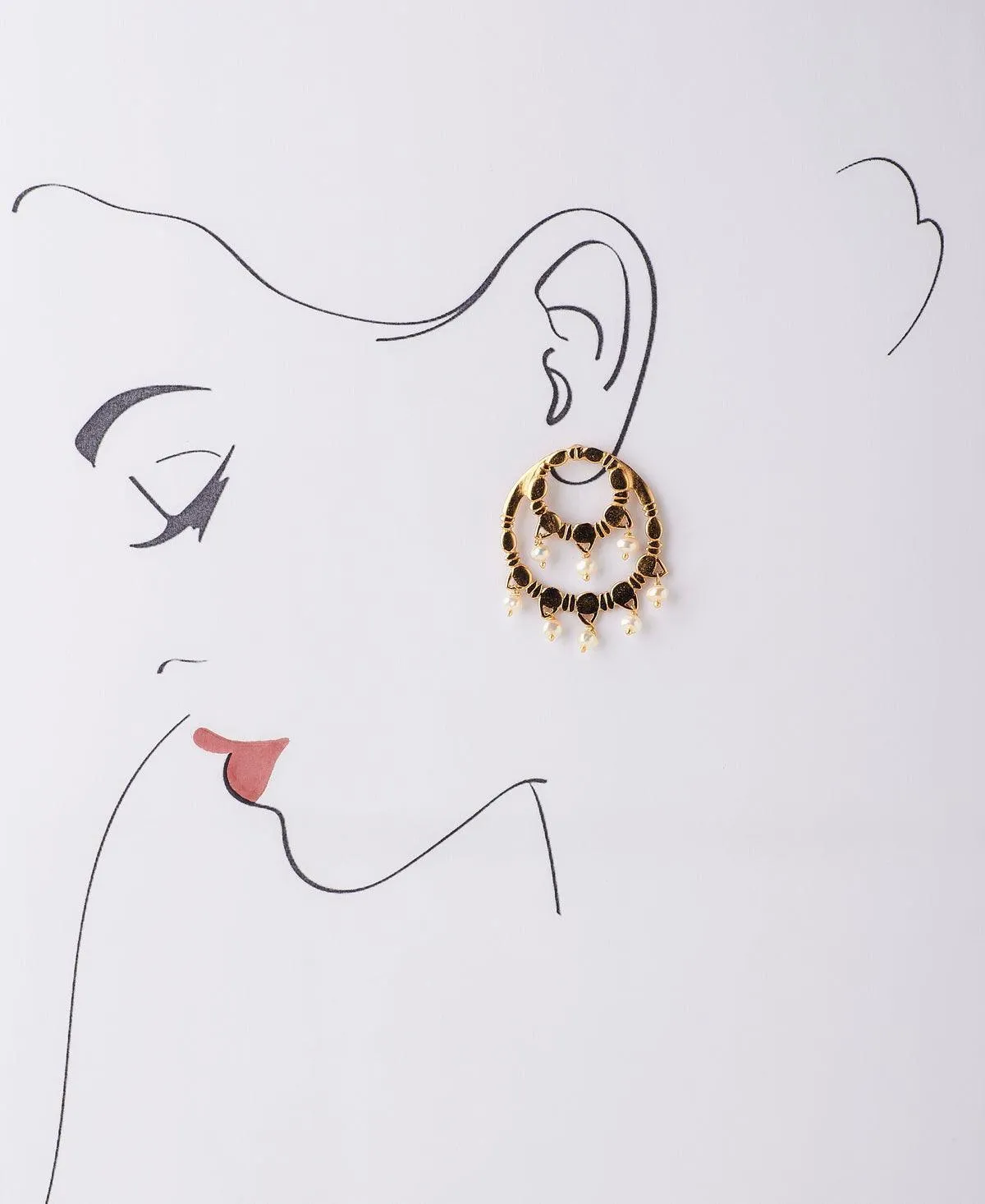 Fancy drop pearl Earring