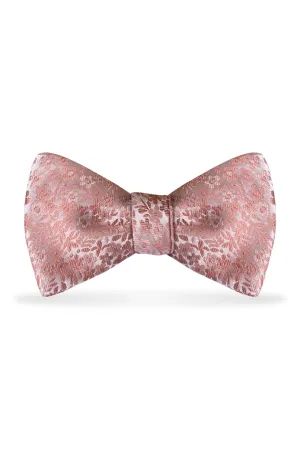 Floral Dusty Coral Bow Tie