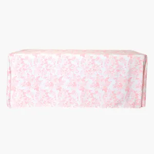 French Toile 90"x156" Rectangular Tablecloth - Coral