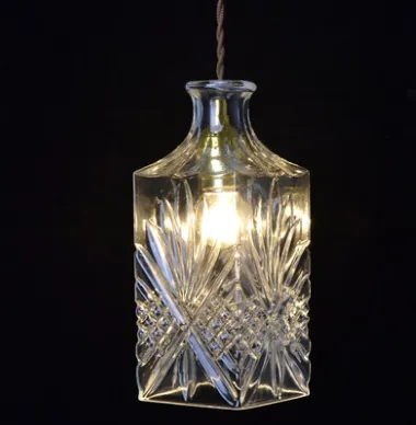 Freya Classic Elegant Carved Glass Pendant Light