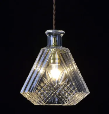 Freya Classic Elegant Carved Glass Pendant Light