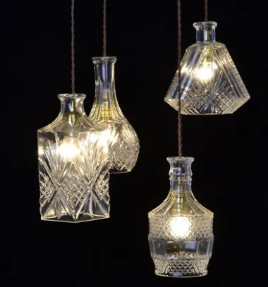 Freya Classic Elegant Carved Glass Pendant Light