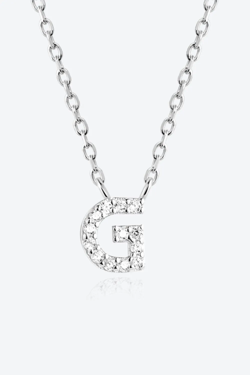 G To K Zircon 925 Sterling Silver Necklace