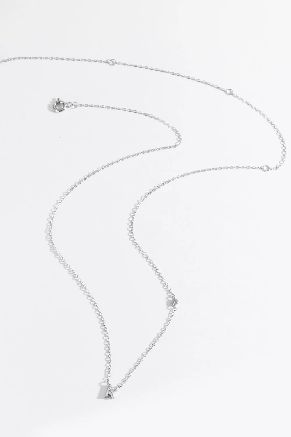 G To K Zircon 925 Sterling Silver Necklace