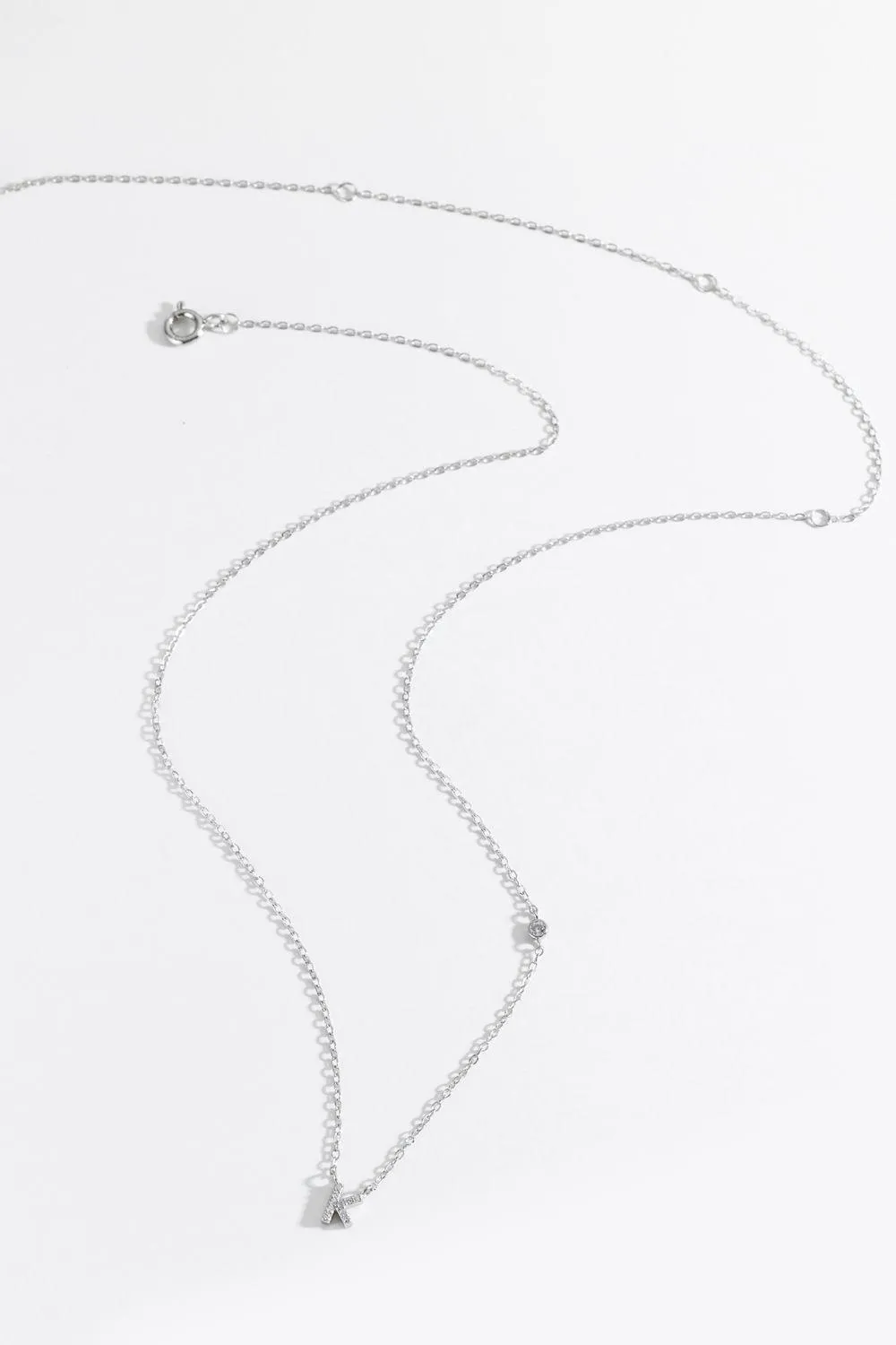 G To K Zircon 925 Sterling Silver Necklace