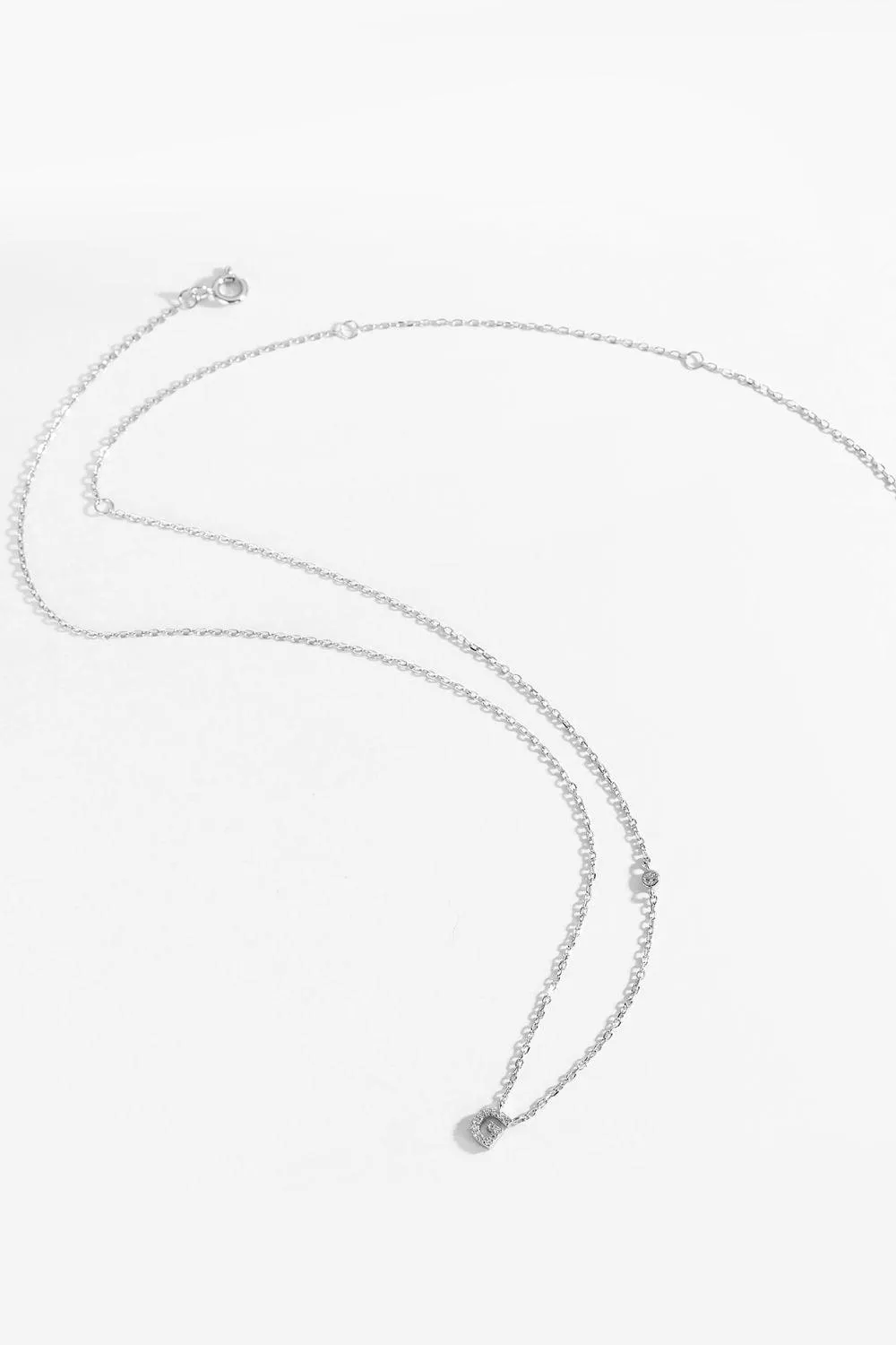 G To K Zircon 925 Sterling Silver Necklace