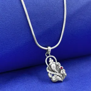 Ganesh Idol Sterling Silver Pendant