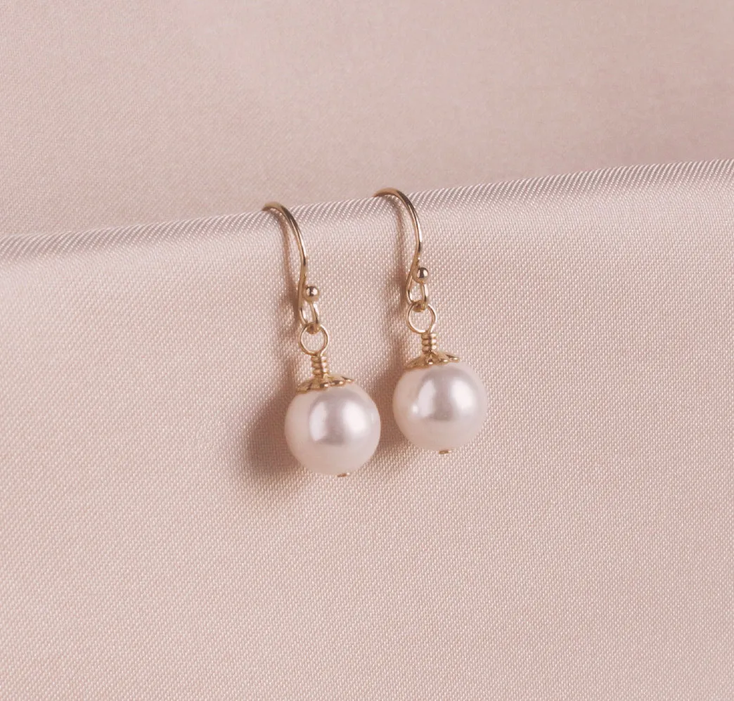 Gold-Filled Pearl Earring & Necklace Set