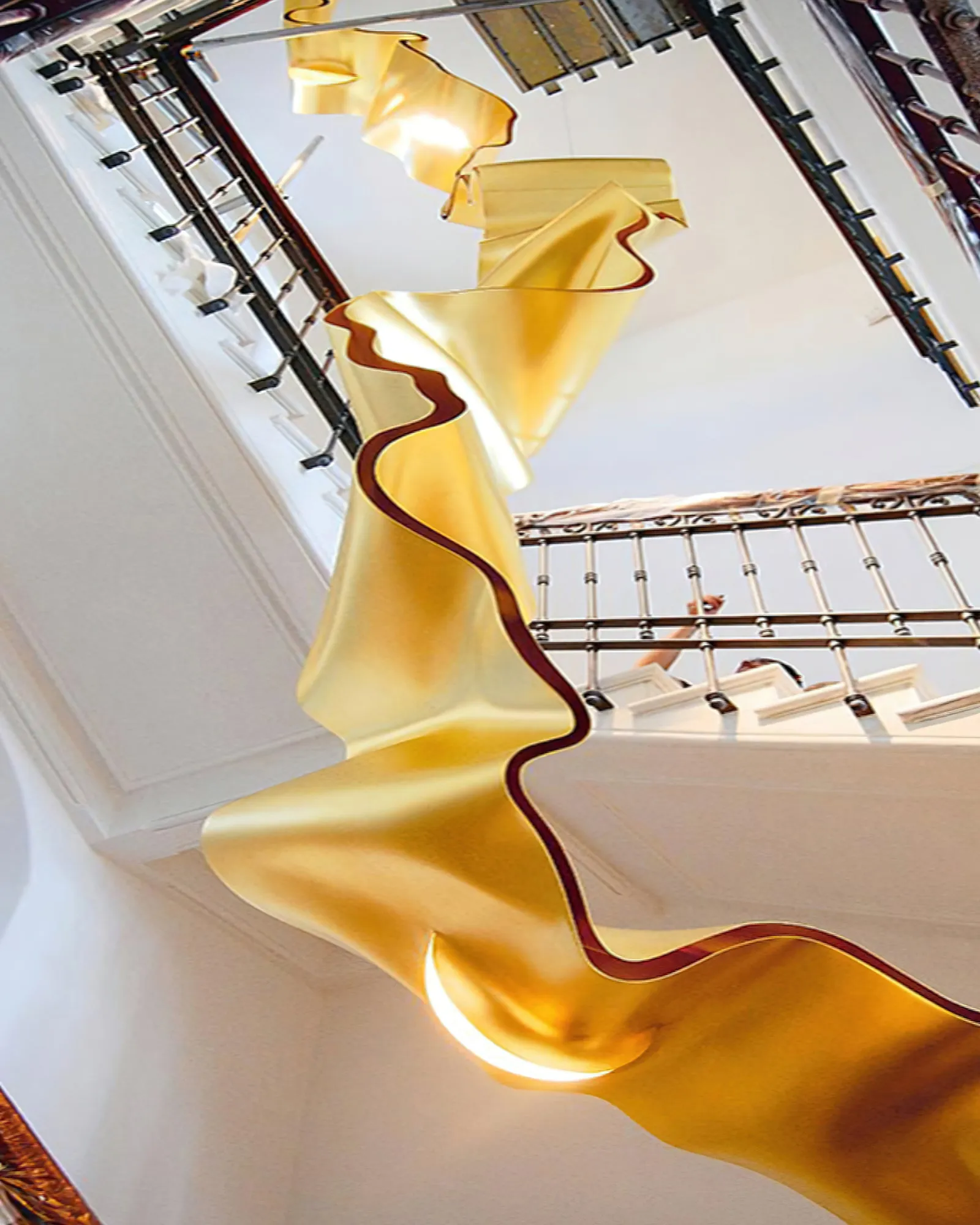 Gold Ribbon Chandelier