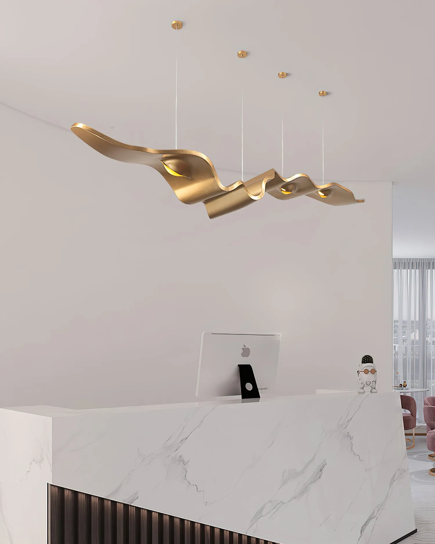 Gold Ribbon Chandelier