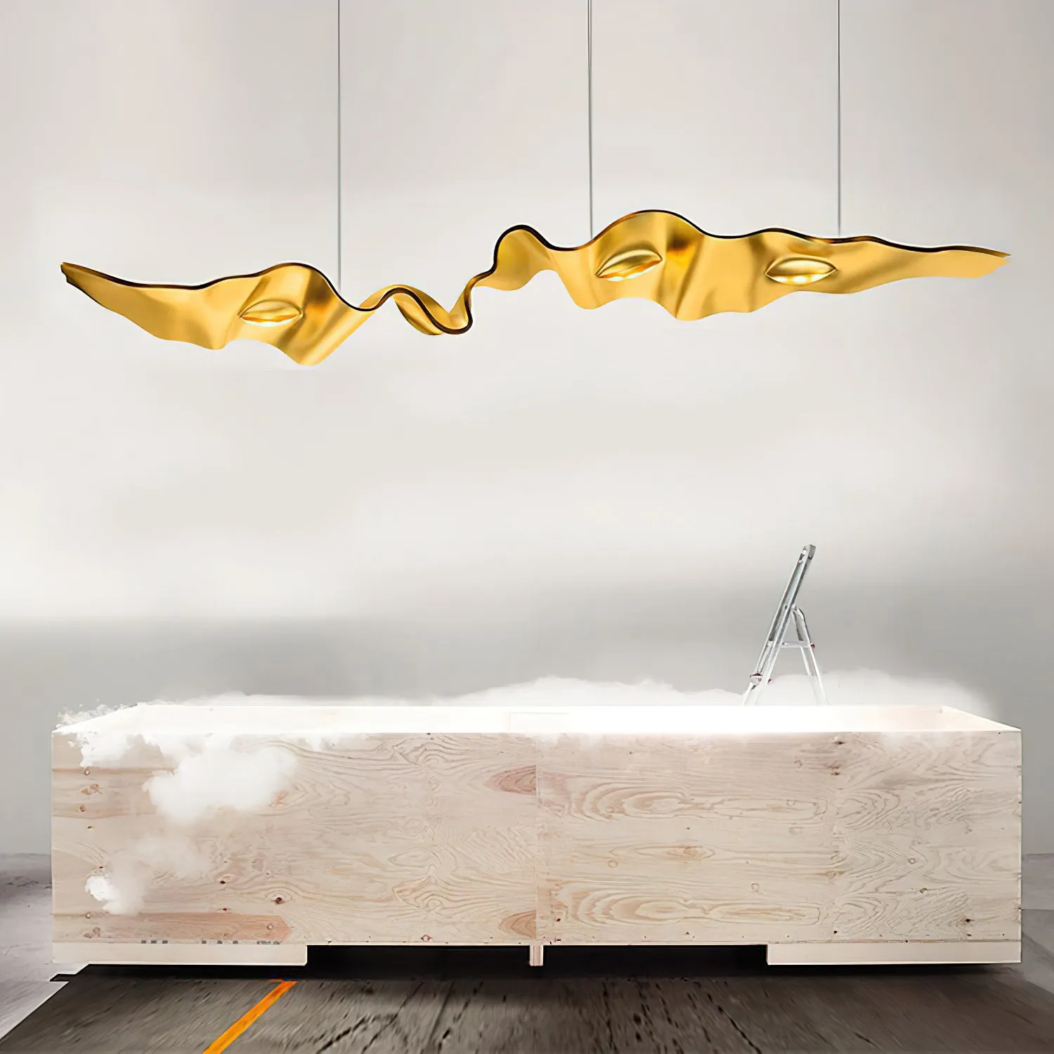 Gold Ribbon Chandelier