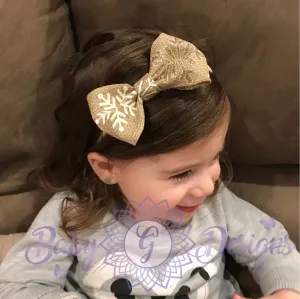 Gold snowflake headband