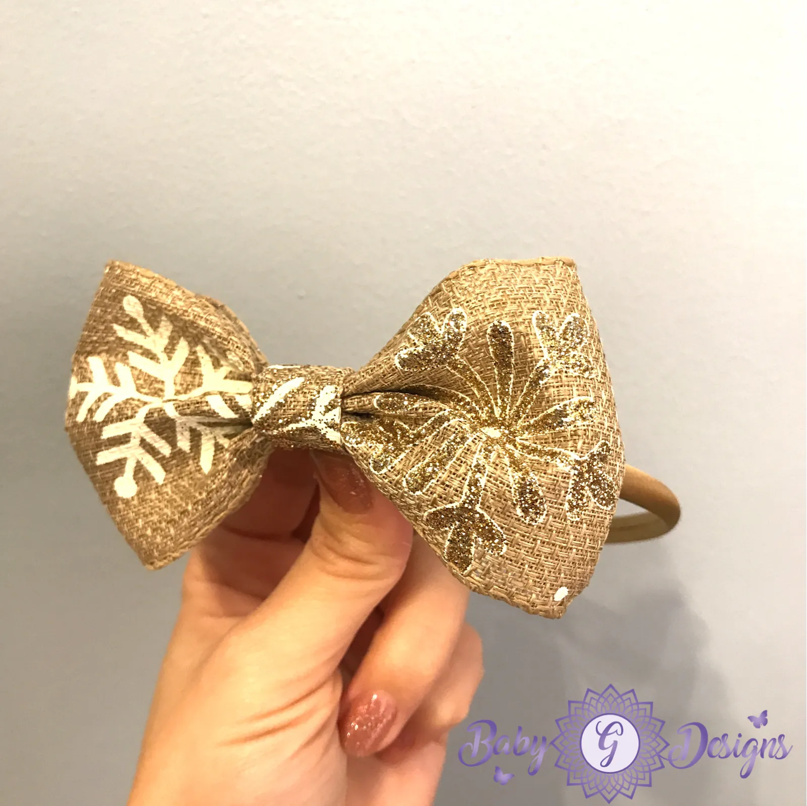 Gold snowflake headband