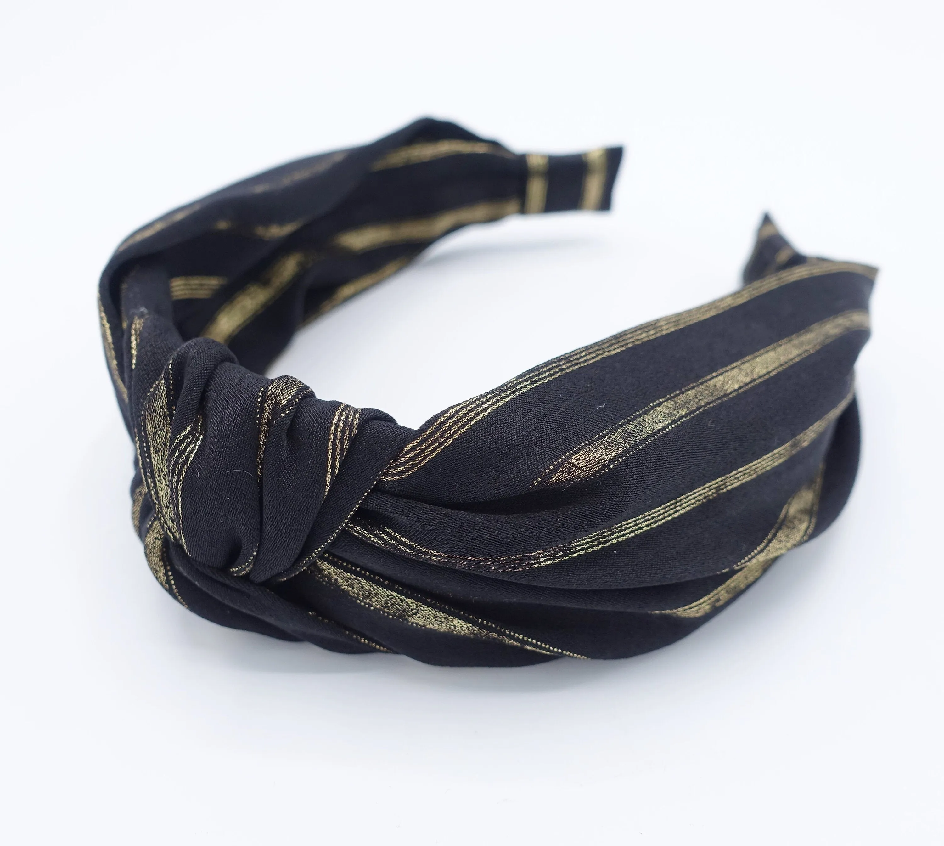 golden stripe knotted headband