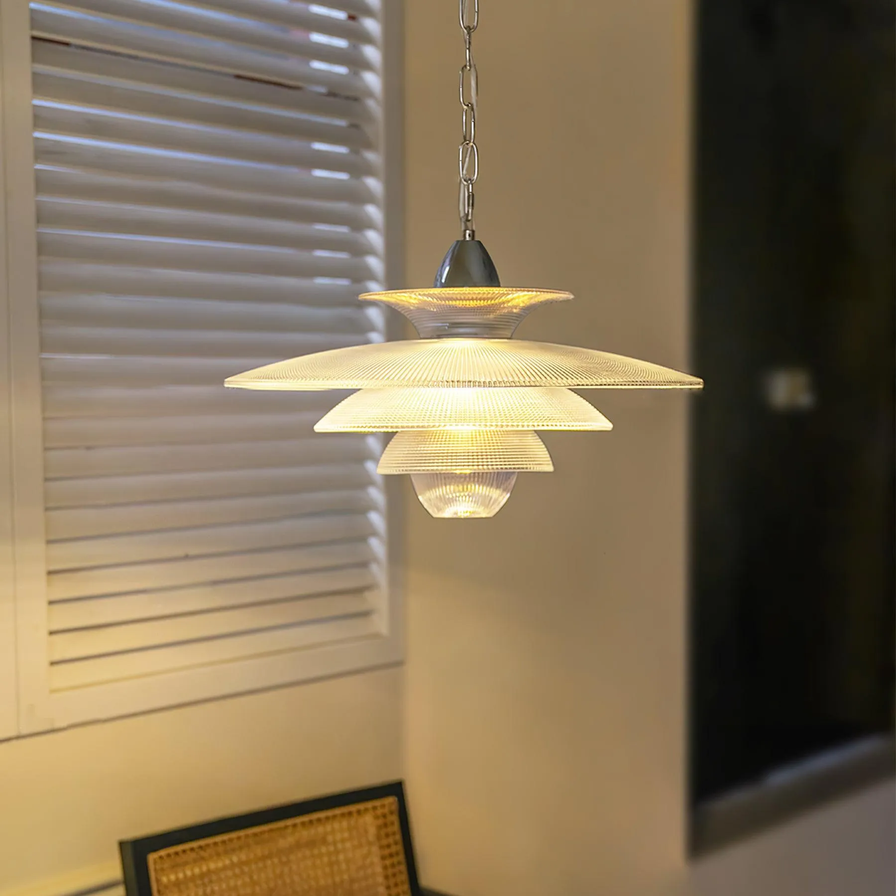 Grid Glass Pendant Light