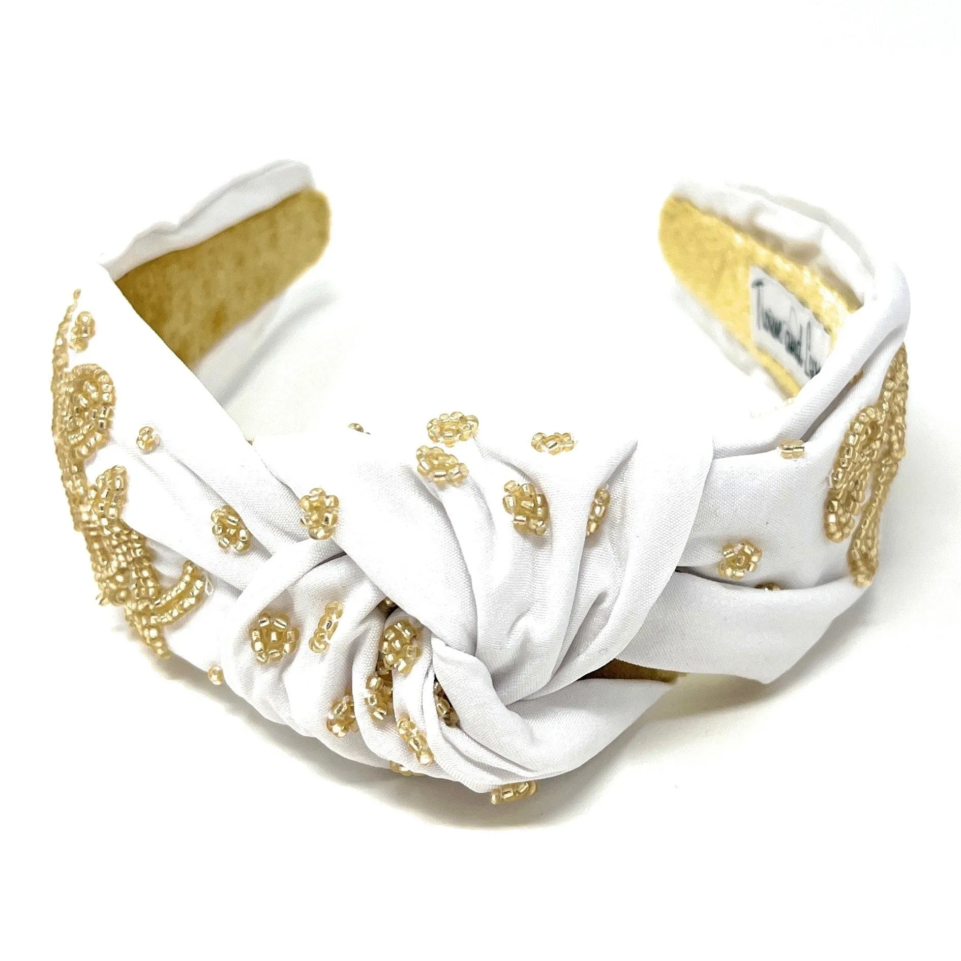 Hand Beaded Bride Knot Headband