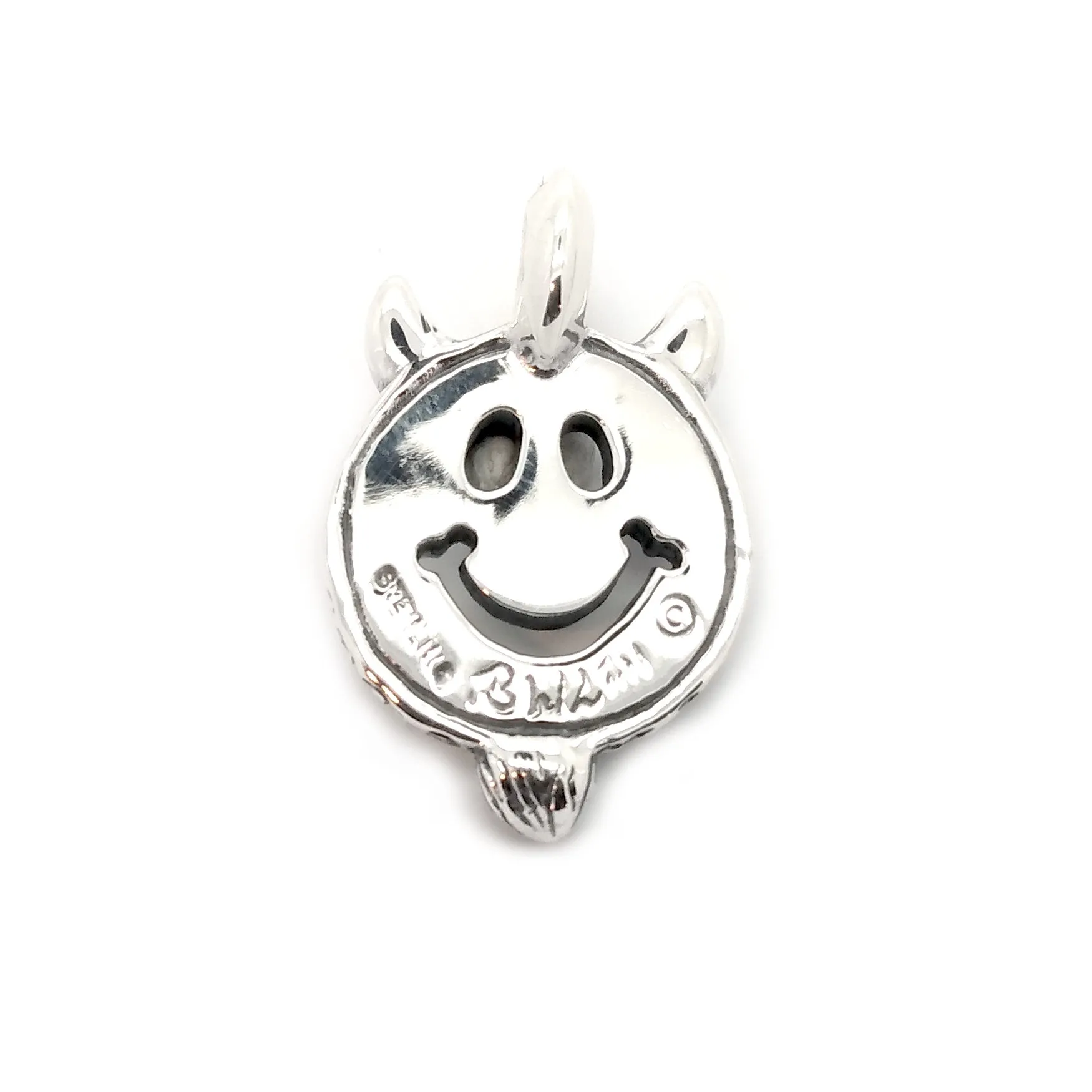 Happy Face with Horns and Beard Charm Custom