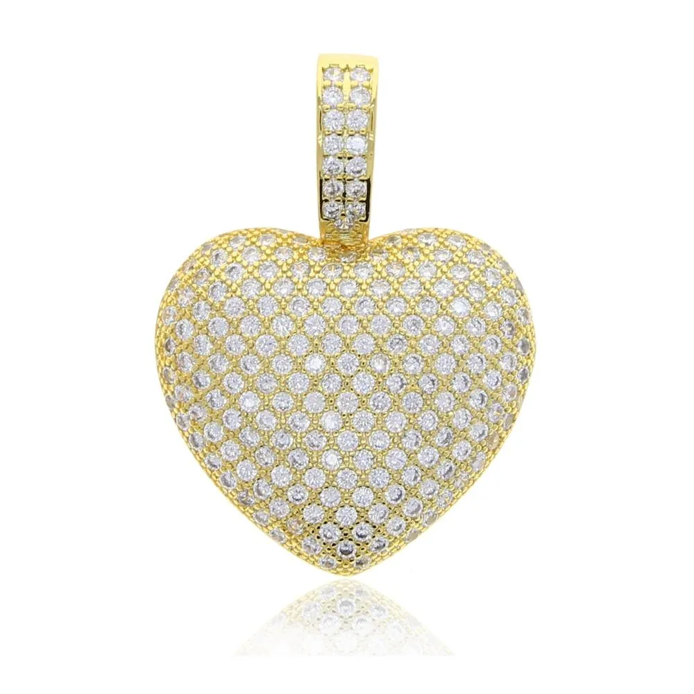 Heart Pendant Choker Cubic Zirconia CZ Stone Heart Charm Necklace