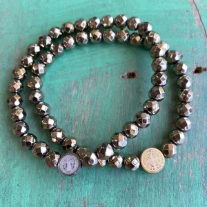 Hematite St Benedict Bracelet