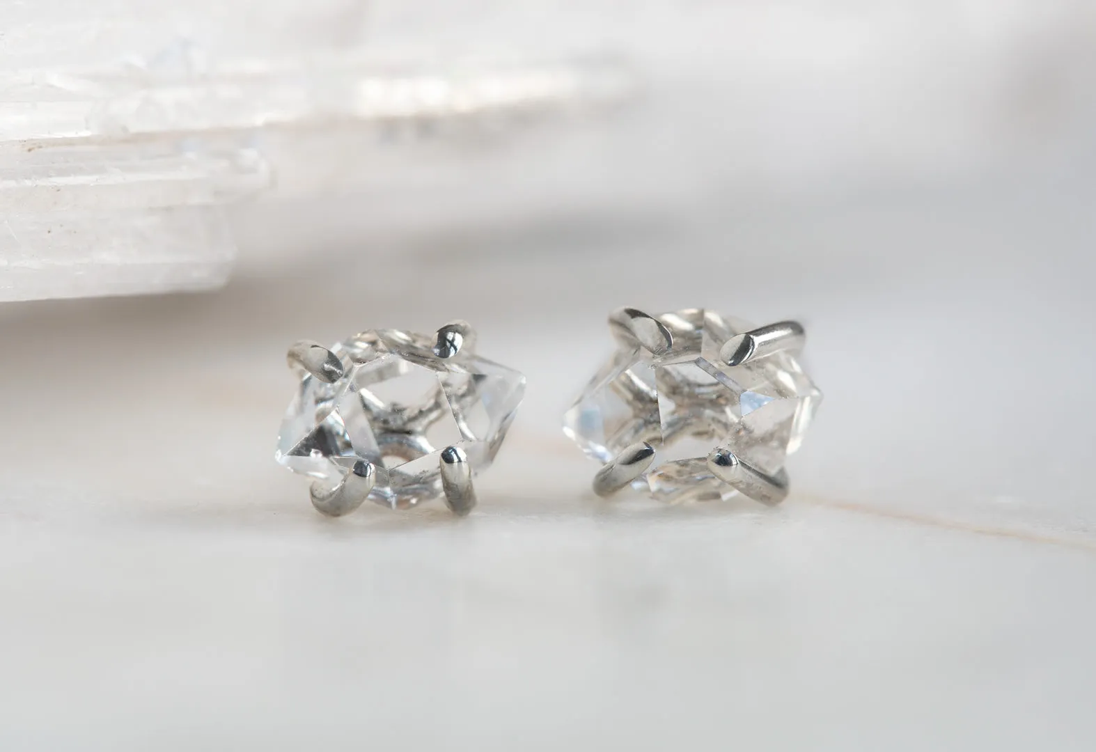 Herkimer Diamond Stud Earrings