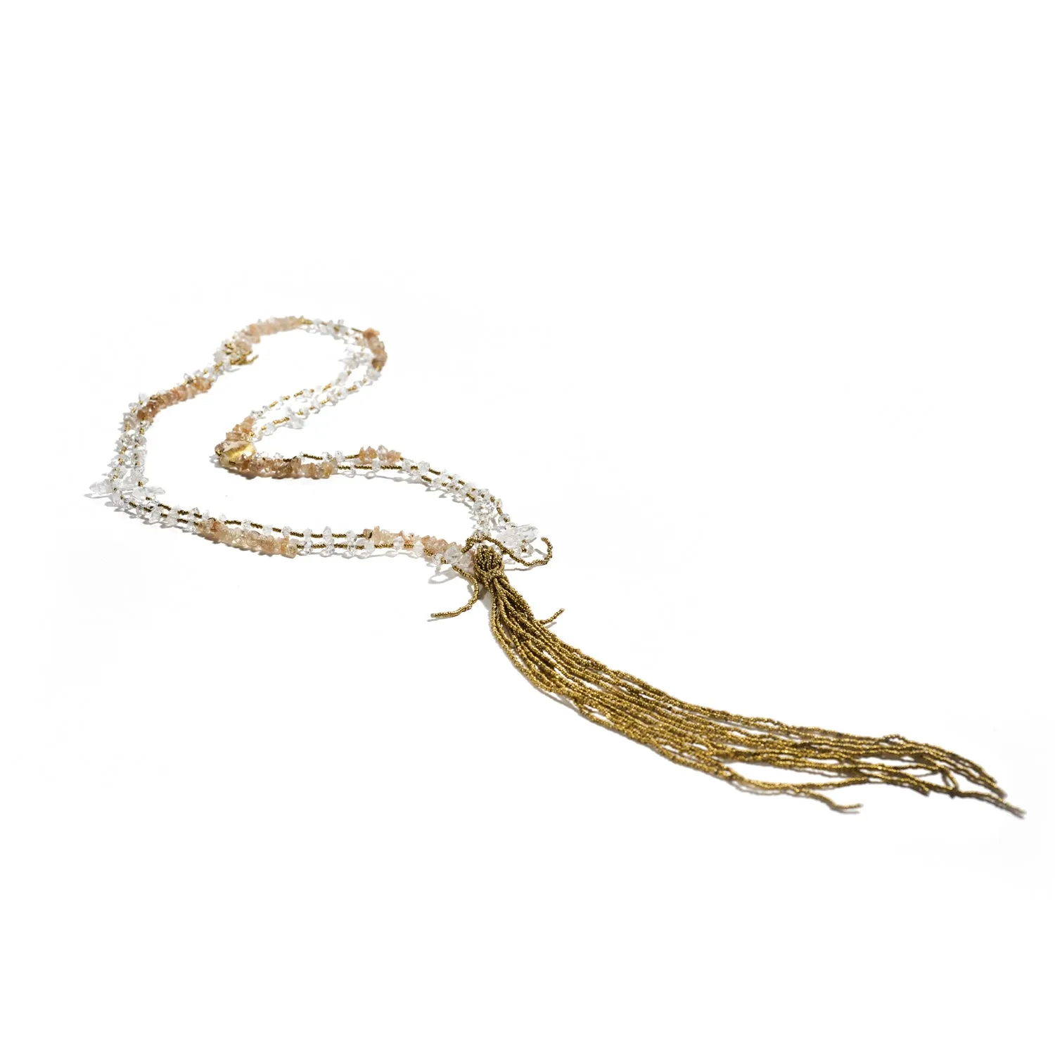 Herkimer Diamond Tassel Necklace