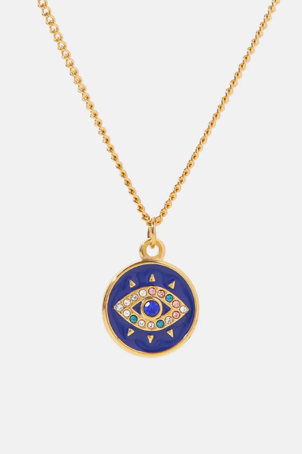 HGA Evil Eye Pendant Chunky Chain Necklace