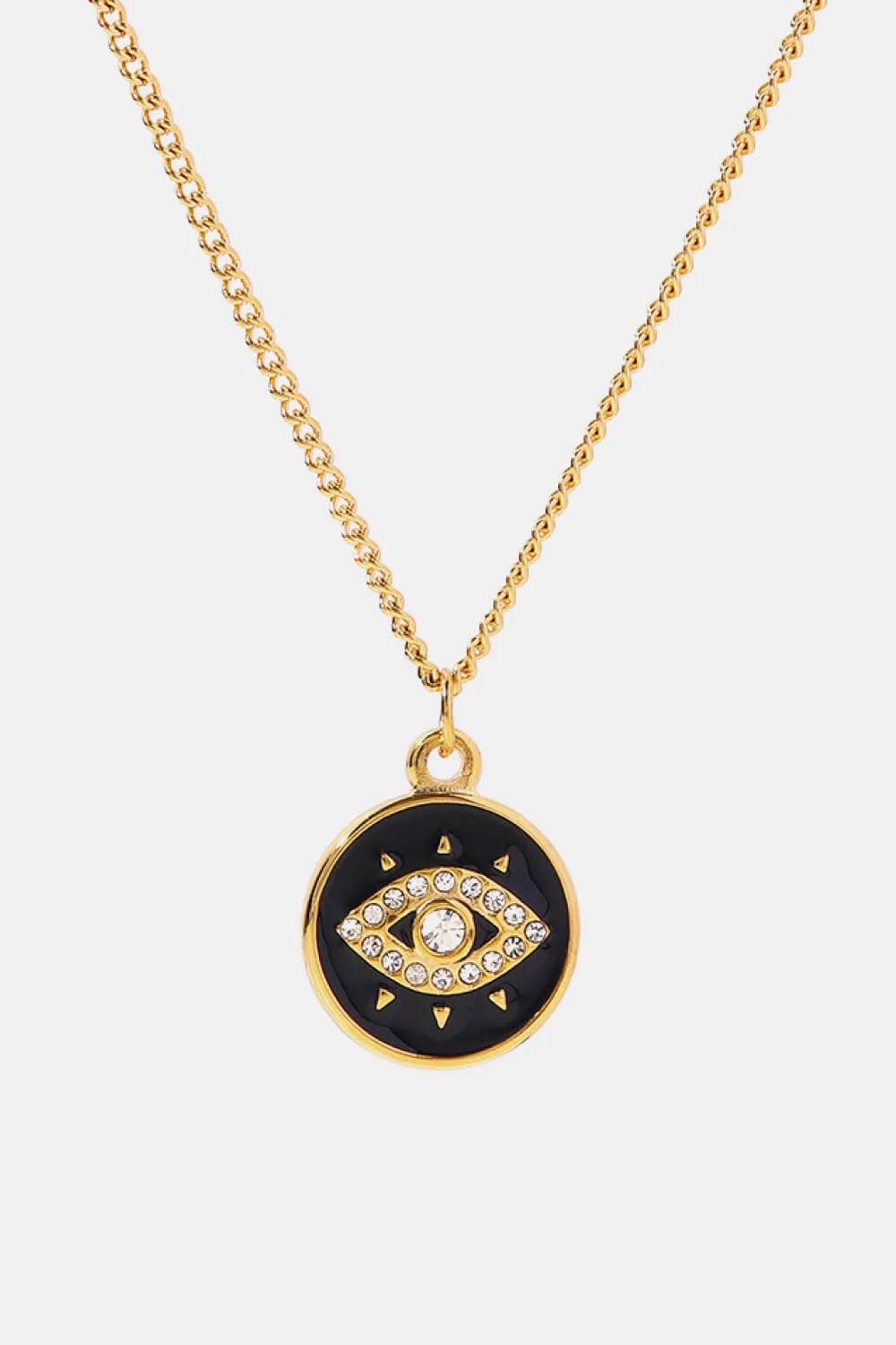 HGA Evil Eye Pendant Chunky Chain Necklace