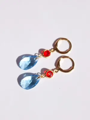 Howl's Moving Chateau Blue Earrings, Anime Earrings