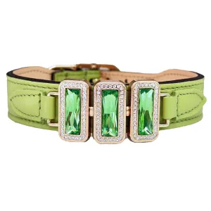 Imperial Dog Collar in Lime Green, Peridot & Gold