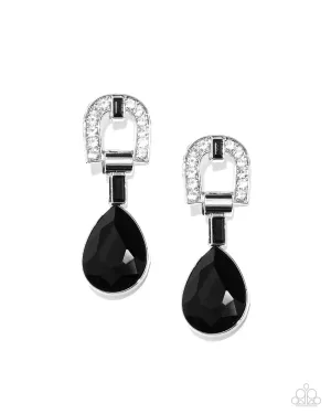 In ARCHING Order - Black Earrings