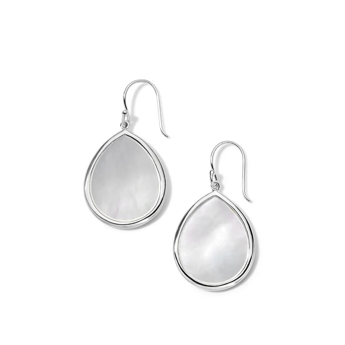 Ippolita Sterling Silver Polished Rock Candy Small Teardrop Earrings in Mother of Pearl