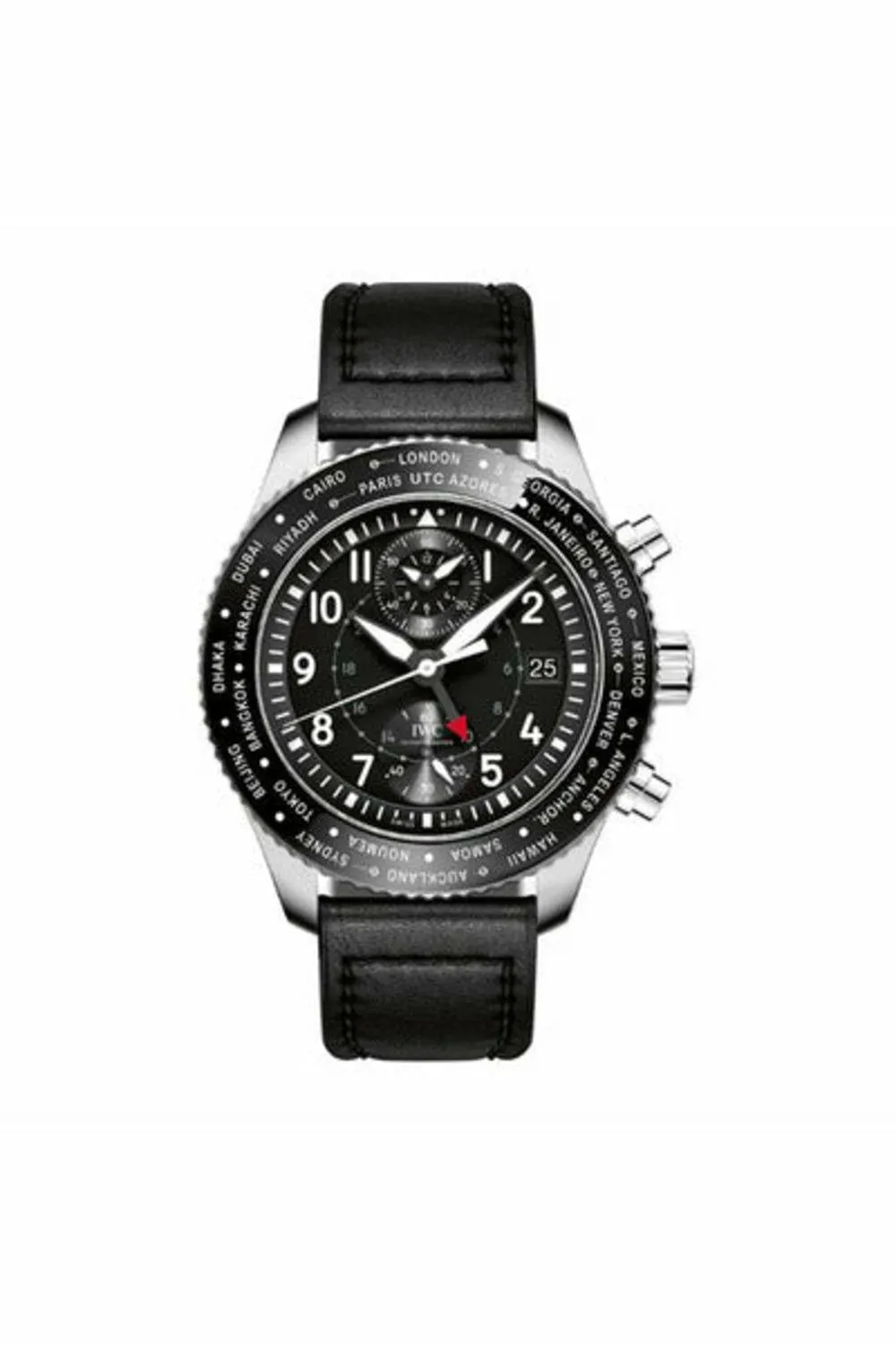 iwc pilot's watch timezoner chronograph men's watch ref. iw395001