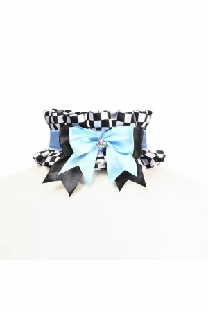 Kitten Collection Checker Print Choker