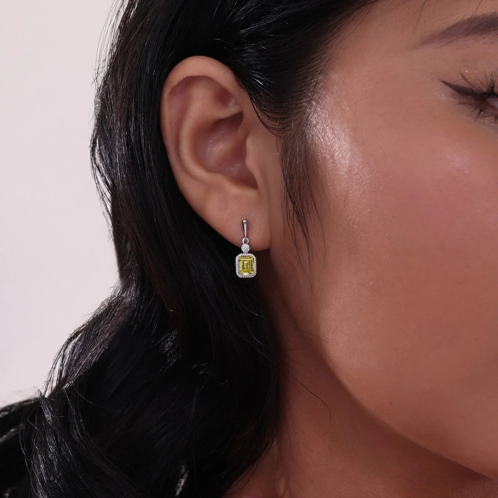 Lafonn Simulated Diamond & Canary Drop Earrings E0615CAP00