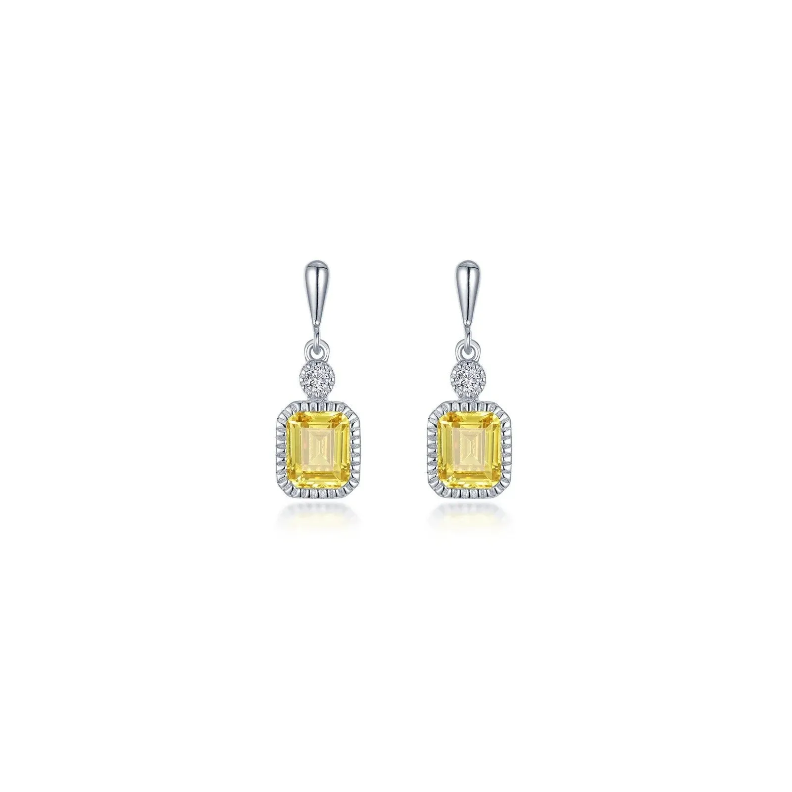 Lafonn Simulated Diamond & Canary Drop Earrings E0615CAP00