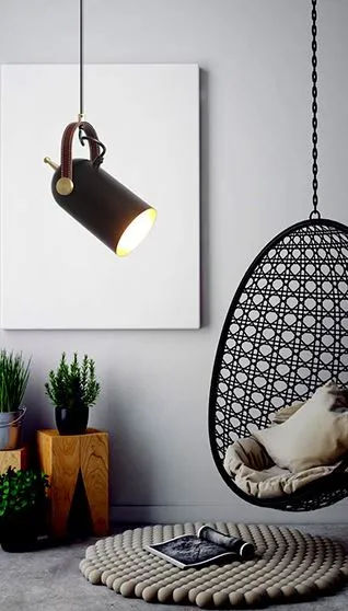 Laurins Leather Strap Spotlight Pendant Lamp